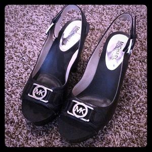 Black Michael Kors wedge